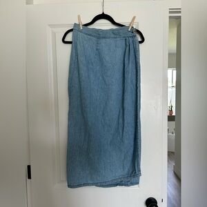 Forenza Blue Midi Wrap Skirt Casual Resort Wear